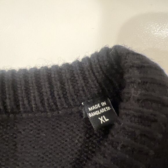 NOVA MEN Abstract Two-tone Men’s Long Sleeve Gold And Black Crew Neck Sweater XL - Picture 11 of 11